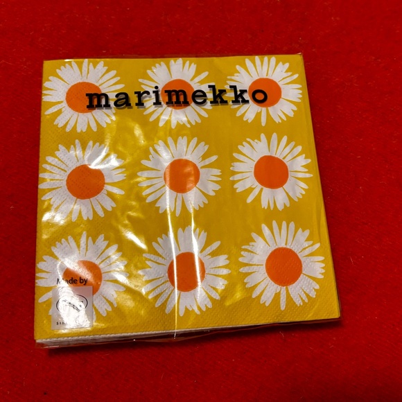Marimekko Auringon flowers paper napkins pack of 20 made in Germany NWT - Picture 2 of 7